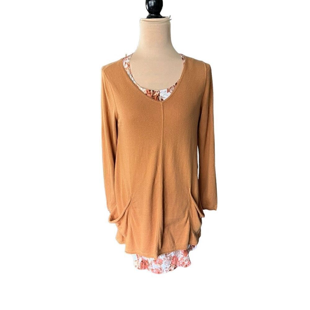 LOGO Lori Goldstein Women’s Sleeveless Geometric Tank and Long Sleeve Knit Tunic
